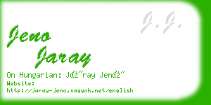 jeno jaray business card